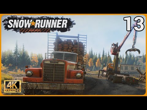 'Timber For The Locals' Mission Begins | SnowRunner Hard Mode #13 [PS5 4K]
