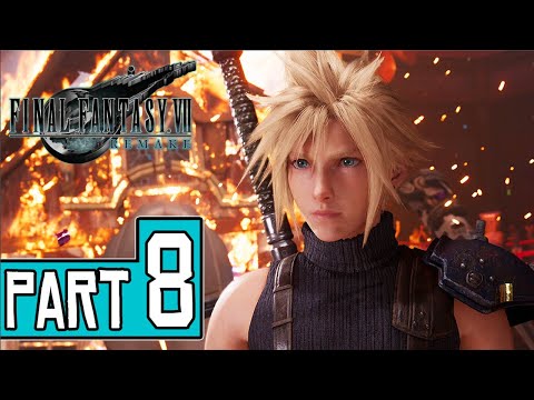 Final Fantasy VII Remake Walkthrough Part 8 (PS4 Pro) FULL GAME No Commentary @ 1080p ᴴᴰ ✔
