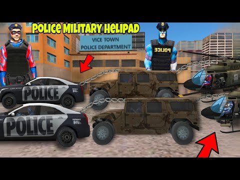 Rope hero Vs Superhero New Police Military Helipad Mission in Vice Town | Rope Hero Vice Town