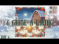 🪺 Six Geese A Laying Cozy Winter Farm Christmas Background 12 Days Of Christmas