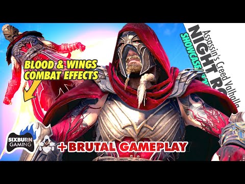 NIGHT ROGUE Pack Crimson Vampire Armor Showcase Assassins Creed Valhalla Brutal Gameplay