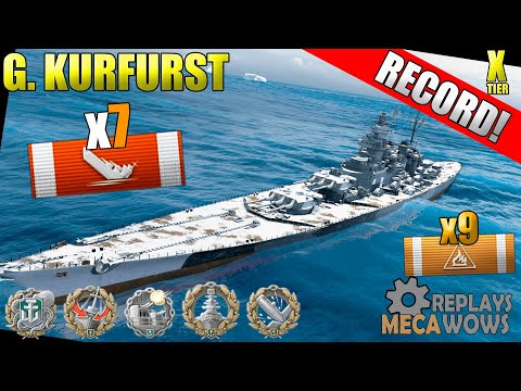 Grosser Kurfürst 7 Kills & 212k Damage | World of Warships Gameplay 4k