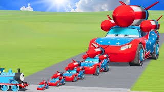 Download lagu Big & Small McQueen Rocket Vs Train | BeamNG.Drive mp3 Download lagu Big & Small McQueen Rocket Vs Train | BeamNG.Drive mp3