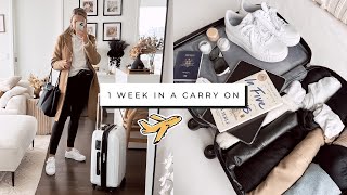 Pack with me | 1 week in a carry on - Travel packing organization for London
