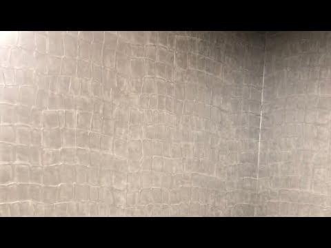 Faux leather wallpaper installation!