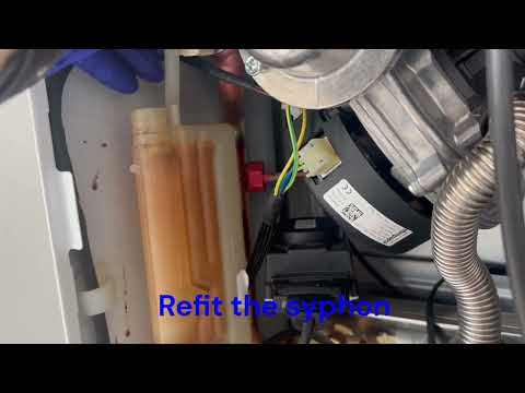 How to clean, remove / refit condensate syphon / trap Baxi 800 / 600 boiler step by step