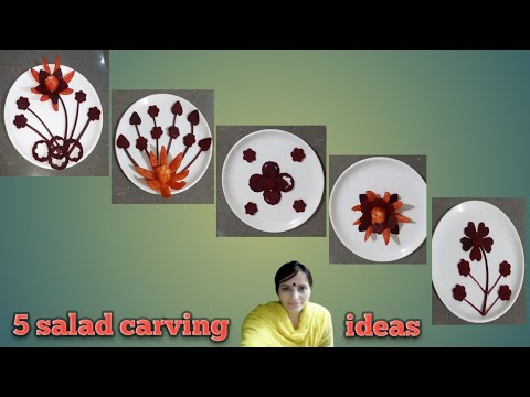 Top 5 super salad carving ideas|| Beautiful & easy salad decoration ideas || Part-84