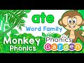 ATE WORD FAMILY | MONKEY PHONICS | Playlist | Phonics Garden