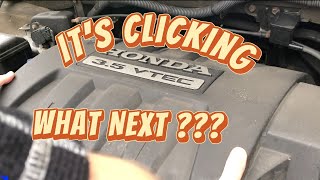 Car won't start but clicks? No start? Honda Pilot.....