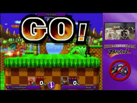 Birmingham Brawl 11 PM Singles - CrimsonSun (Snake) vs. Alias (Diddy Kong, Charizard)