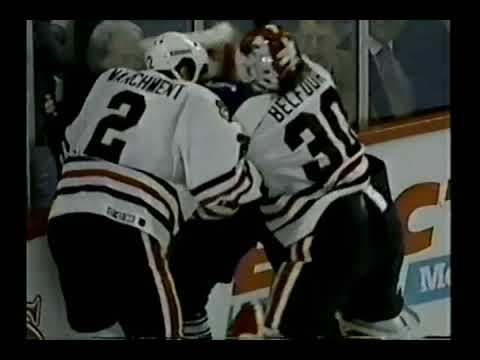 Belfour scrum with Toronto 10/28/93