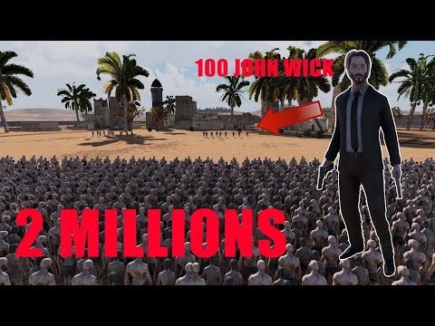 Can 100 John Wick defend a City from 2.000.000 Zombies - UEBS2 - Ultimate Epic Battle Simulator 2