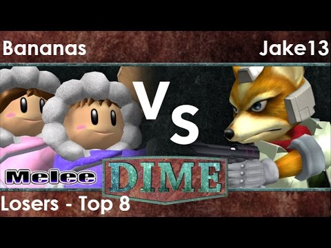 DIME 21 - Bananas (ICs) vs SU | Jake13 (Fox, Falco) Losers - Top 8 - Melee