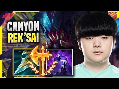 CANYON PERFECT GAME WITH REK'SAI! - DK Canyon Plays Rek'sai JUNGLE vs Lee Sin! | Season 2022