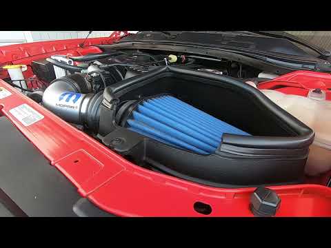 Mopar Performance Cold Air Intake System shown on a Dodge Challenger 5.7L Hemi 77070044AD