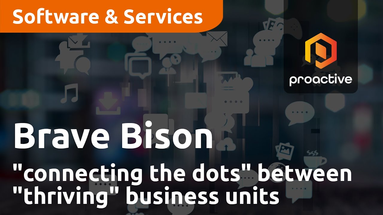 Brave Bison looking to "connect the dots" between "thriving" business units