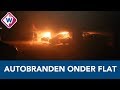 Zeven autobranden onder flat in Den Haag - OMROEP WEST