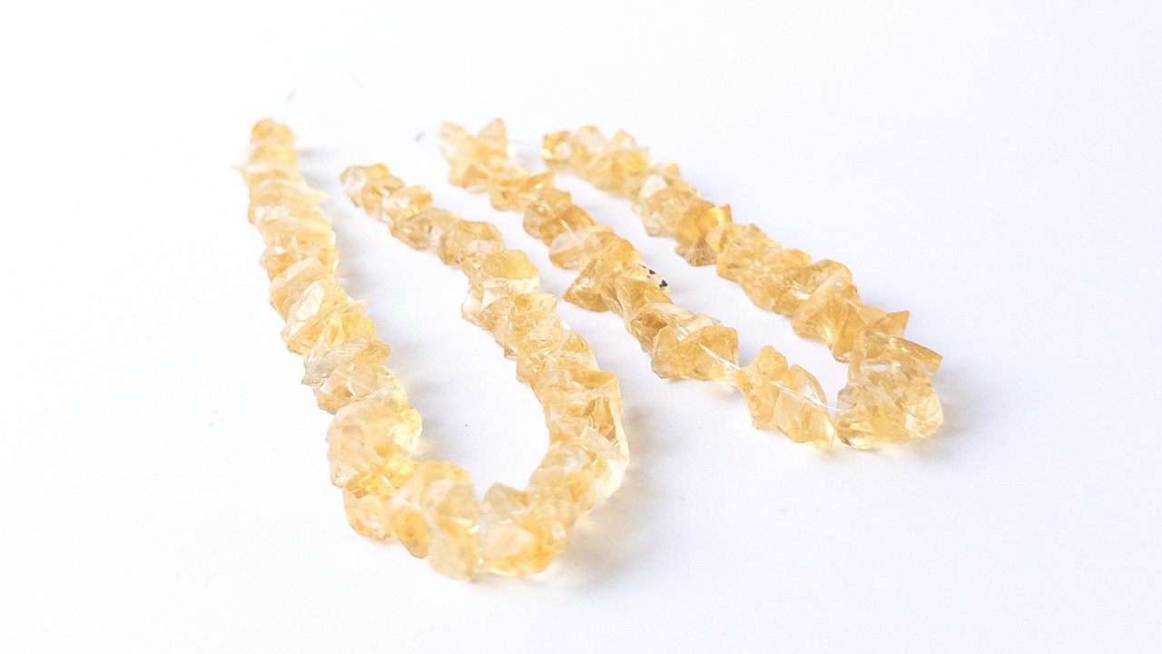 Citrine | Drilled Rough | 6.5-7.5mm Bead Size | 38 or 44 Pieces | 85-102 Carats video