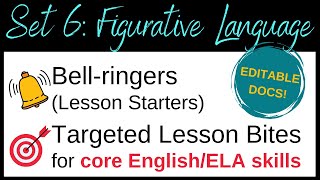 Bell ringers for core ELA/English skills - Figurative Language