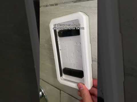 Waterproof 360 Degree Shower Mobile Phone Holder Antifog Wall Mounted Touchable Shower Phone Holder