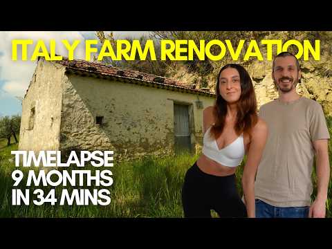 We Bought an ABANDONED FARM in ITALY | 9 Months TIMELAPSE: Complete Off-Grid Transformation