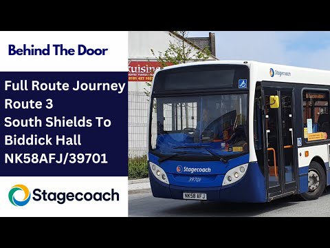 Behind The Door: Route 3 | NK58AFJ/39701 - Stagecoach North East: MAN 14.240LF/ADL Enviro 200