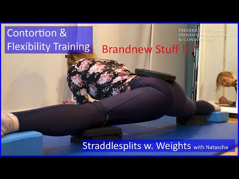 Contortion Training by Flexyart 232: Straddle w. Weights - Also for Yoga, Poledance, Ballet, Dance