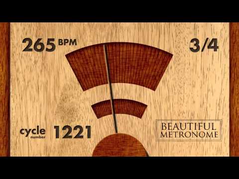 265 BPM 3/4 Wood Metronome HD