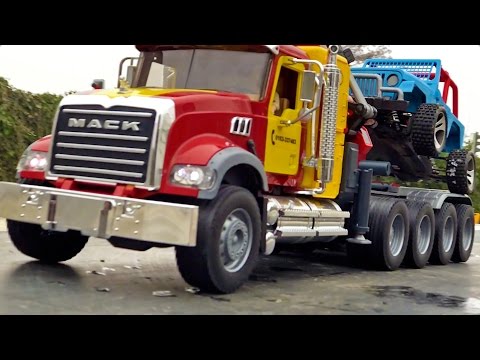 BRUDER TOY Trucks + PLAYMOBIL POLICE  🚔 Children TOW-TRUCK on Duty