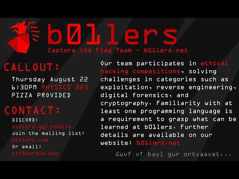 Purdue CTF Club 2019 Callout Video Wall