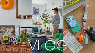【Vlog】アートを飾ってリビングを少しアップデート | 40代男の日常 | TARGETで買い物 | 新しいiPhoneケース | アメリカ駐在