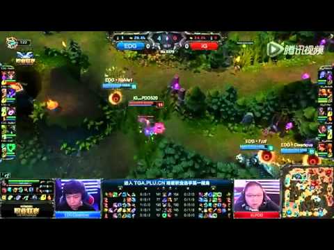 EDG NaMei Twitch VS IG Kid Lucian Game 1 Highlights   2014 LPL Spring Playoff MUST SEE
