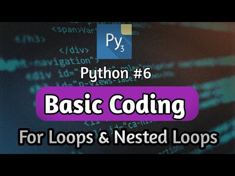 Basic Coding 6 Pydroid 3 Tutorial For Loops Nested Loops Friendly Coder