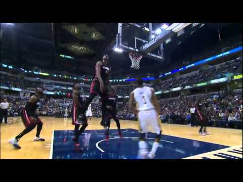 Rejected by Hassan Whiteside Heat vs Pacers December 31, 2014 NBA Season 2014 15