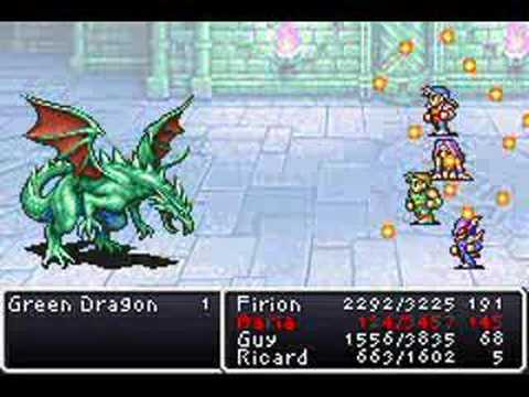 Final Fantasy II DOS Boss Battle #15 - Green Dragon