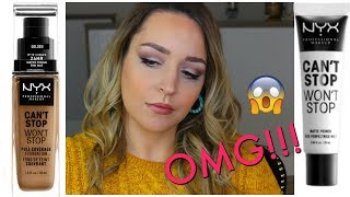 Nyx Can't Stop Won't Stop Foundation and Primer All Day Wear Test & Review! (on Oily Skin)
