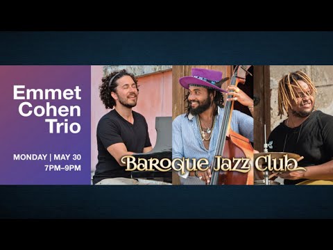 Emmet Cohen Trio Live from Baroque Jazz Club, Miami