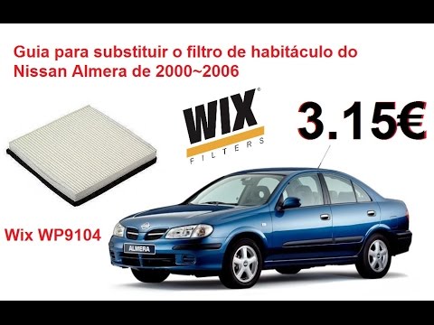 Guia para mudar o filtro de habitáculo - Nissan Almera N16