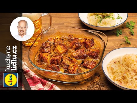 Vepřové výpečky na pivu se zelím a chlupatým knedlíkem - Roman Paulus - RECEPTY KUCHYNĚ LIDLU