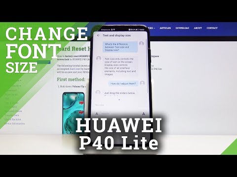 How to Change Font Size in HUAWEI P40 Lite – Display Size Changing