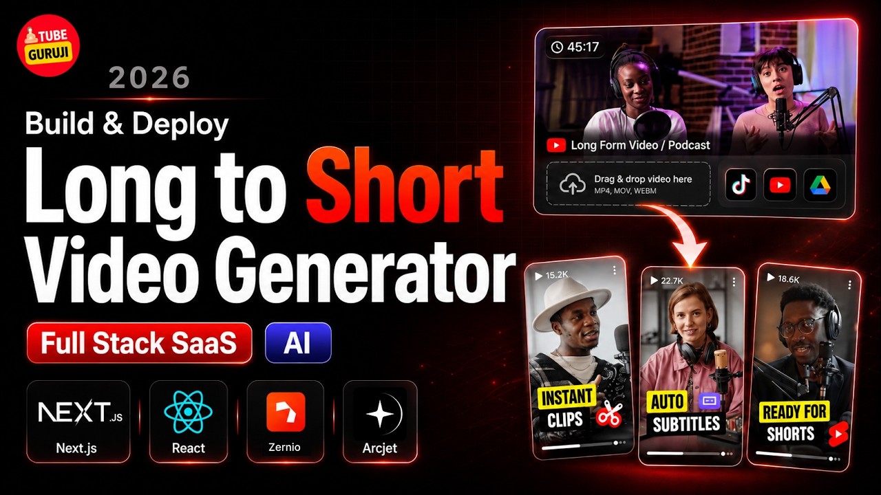 Build Full Stack AI Long-to-Short Video Generator & Post Scheduler — Next.js, React, Zernio, Arcjet