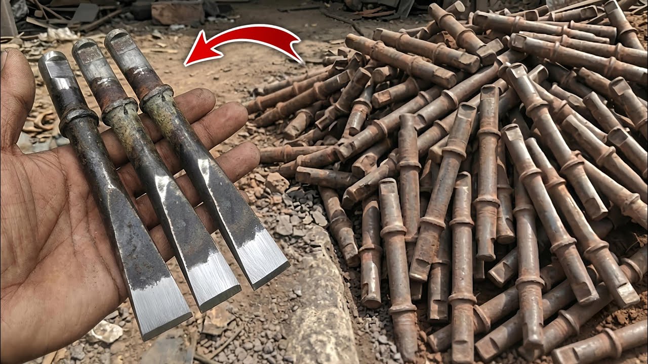 Forging A Chisel From Bottom Dhura 🔥 | Making A Chheni | How To Make Chisel | Chheni kaise banaye