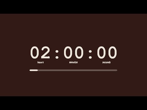 ☕ 2 Hour Timer |🥥 Coconut Brown Aesthetic / Countdown No Music