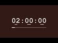 2 Hour Timer Coconut Brown Aesthetic Countdown No Music