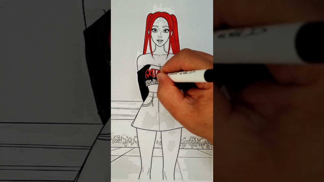 K-pop demon hunters Mira #drawing #coloring #clayartist #shorts #colors #trend #art #colorines