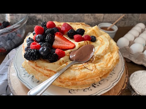 Basic Crepe Recipe | How to Make Slovenian Crepes | Palačinke | Naleśniki | Palacinky