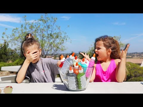 3 Colors of Glue Slime Challenge!! NEW COLORS!