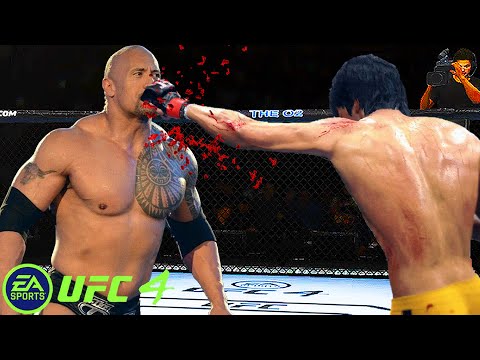 UFC4 Bruce Lee vs Rock Johnson EA Sports UFC 4 - Super Battle