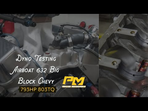 Ken's 4th 632ci Big Block Chevy Airboat Engine on the dyno -793HP 803TQ