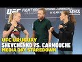 Valentina Shevchenko vs. Liz Carmouche UFC Uruguay Media Day Staredown - MMA Fighting
